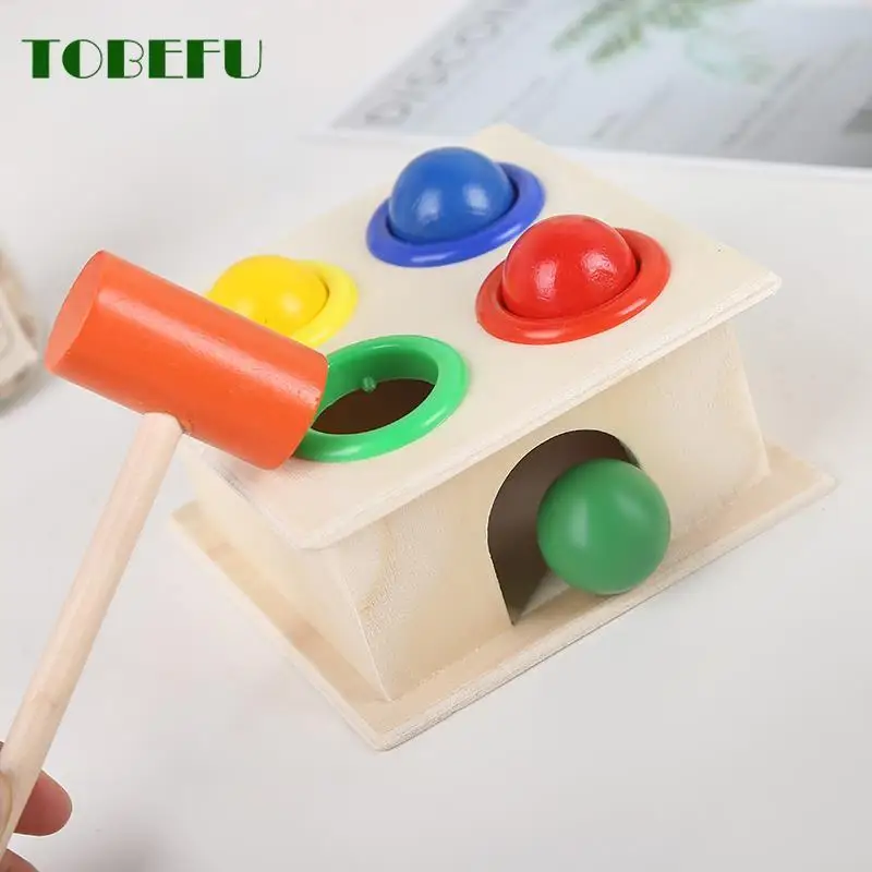 TOBEFU 1 набор деревянных игрушек молотковый мяч Детская Веселая игрушка