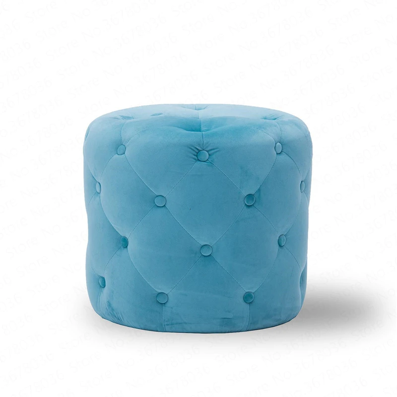 

Nordic Sofa Stool Fabric Household Fashion Cute Round Modern Creative Shoes Bench Ottoman Bancos De Madeira