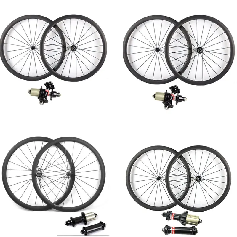 Комплект колес Super Light Powerway R13 R36 из углеродных волокон для велосипедов 700C 38 50 60 88 мм с ободами для шин и безкамерной установкой на дорожных велосипедах с втулками AS511SB FS522SB.