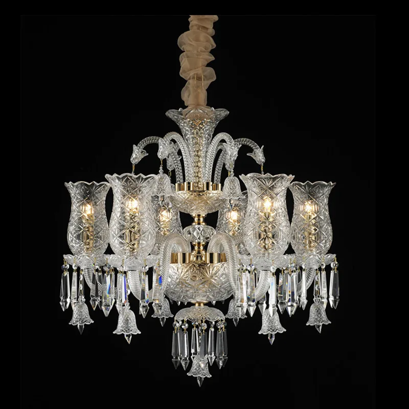 

Новинка 2021, европейская дуплексная Строительная люстра, атмосфера для гостиной, роскошная хрустальная люстра для виллы, лампы для высоких л...