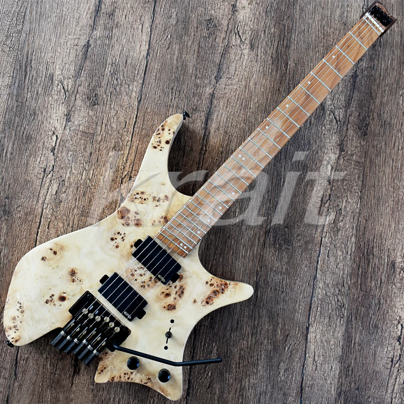 Krait fanned fret безголовая гитара тремоло 6 струнная электрогитара strandberg Пламя клен ясень дерево 5 шт. шеи