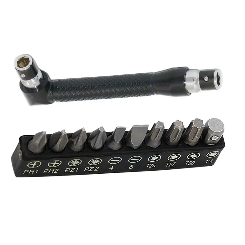 Новинка 10 в 1 Г-образный Мини торцевой ключ с двойной головкой 1/4 дюйма 6,35 мм шестигранный хвостовик металлические Отвертки Набор торцевых винтов