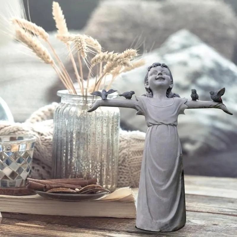 

Little Girl Garden Statue Felicity Girl Garden Statue Accessories Small Decoration Courtyard Decor Gift Ornament Miniatures C5Y0