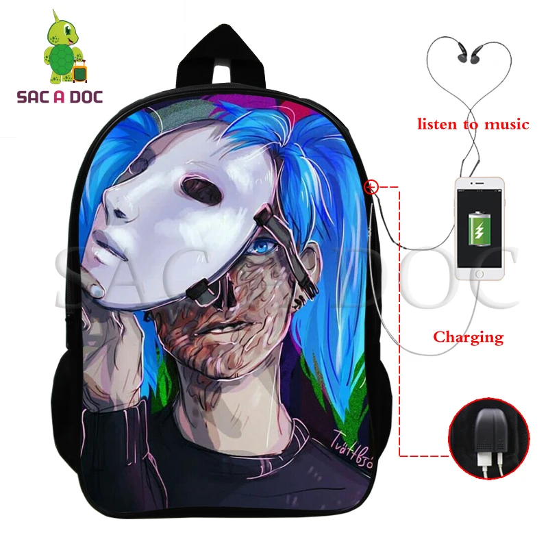 Sally Face, рюкзаки для детей, школьные сумки для подростков, рюкзак в стиле хип-хоп, сумка унисекс, дорожная сумка для книг, нейлон, 16 дюймов, mochila, можно настроить - Цвет: women bags
