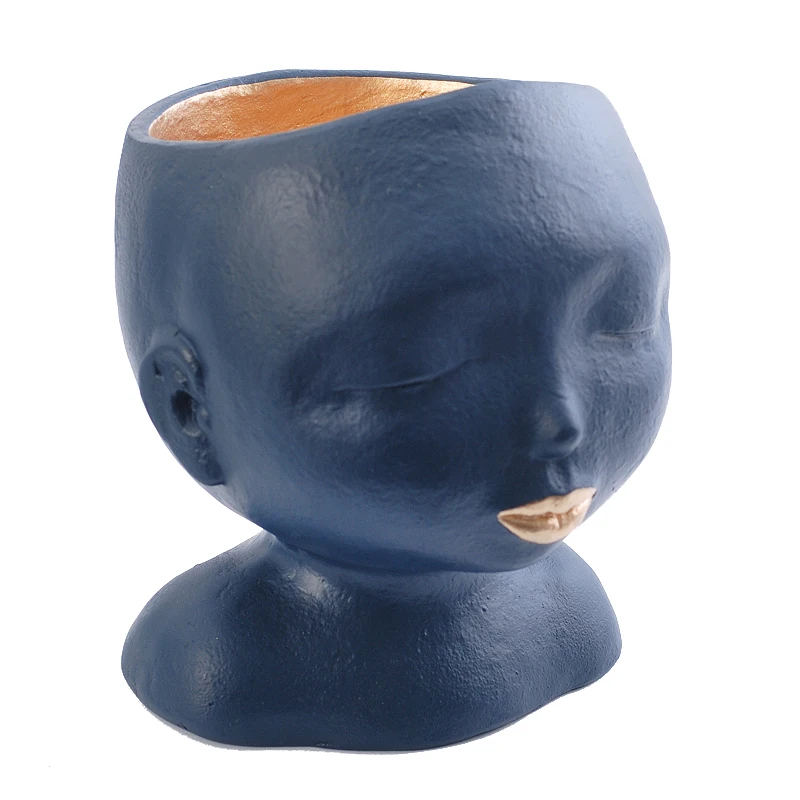 

Nordic Style Home Decoration Accessories New Creative Mo Landi Girl Smiling Face Model Flower Container Balcony Vase Ornaments