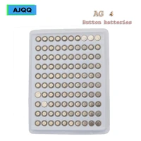 wholesale sale 100pcs ag4 button battery 1 55v lr626 lr66 377 sr626sw 177 for watch toy remote control camera