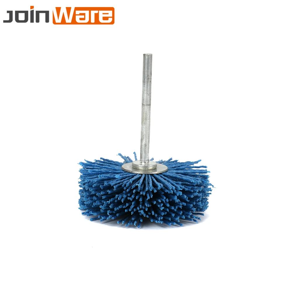 1 шт. 6 мм вал 80 абразивный провод шлифовальный круг нейлоновая щетина щетка для