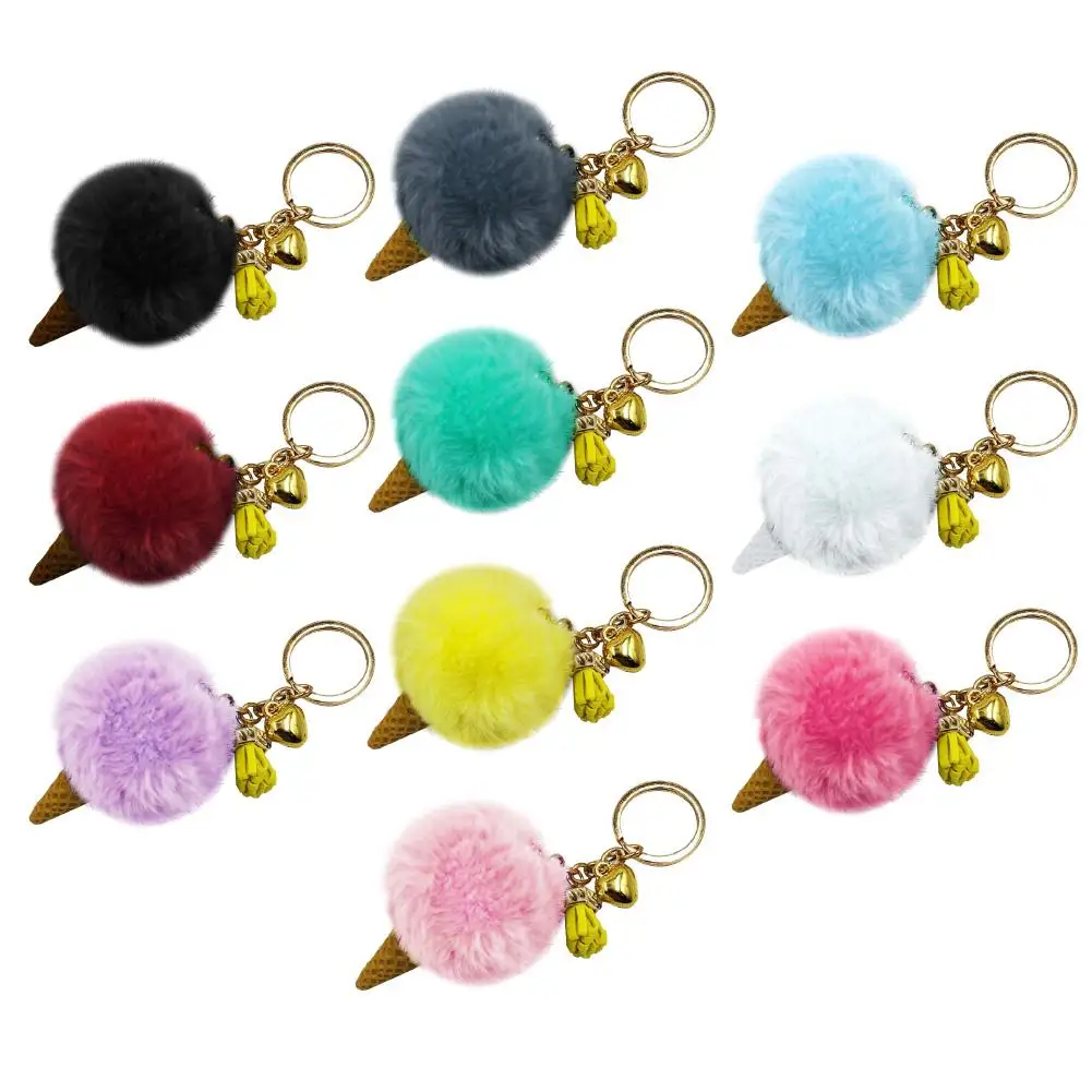 Мода Мороженое Форма кисточкой Колокольчик в форме сердца брелок держатель с