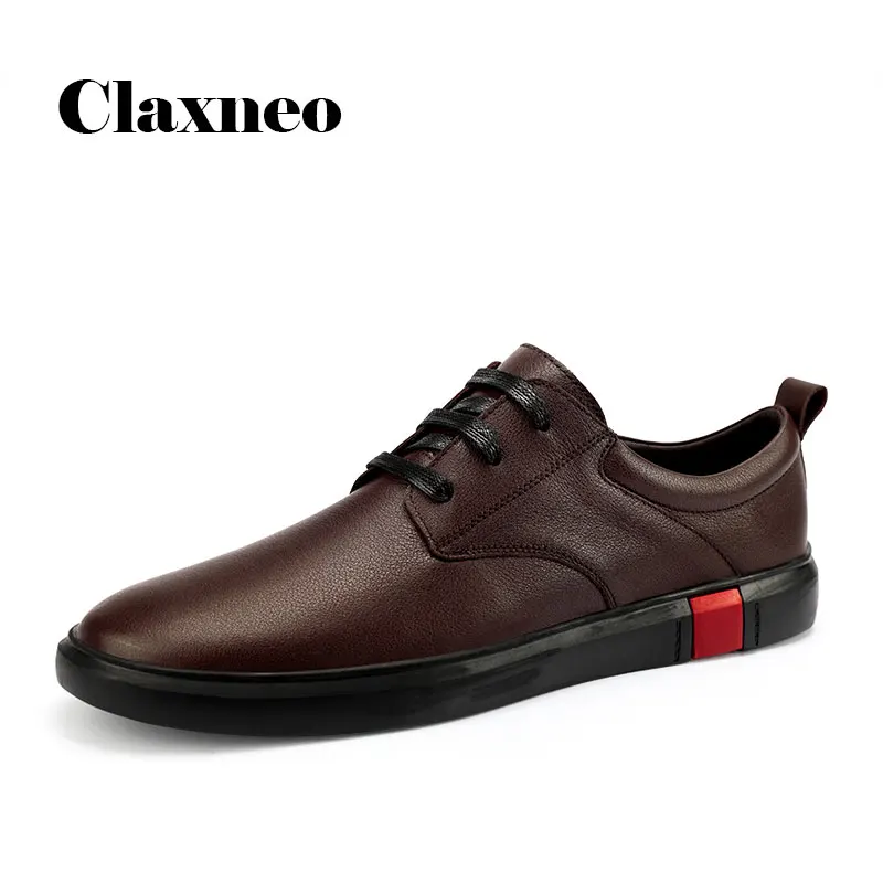 

Man Leather Shoes White 2020 Men's Autumn Shoe Genuine Leather Derby Footwear Male White Sneakers Design luxury Brand