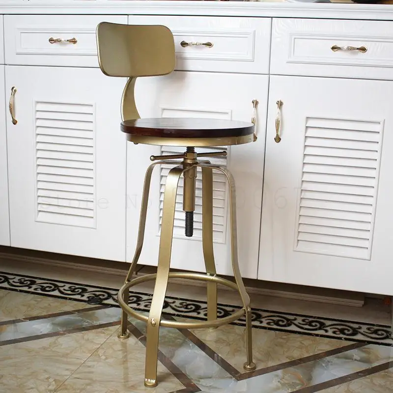 Скандинавский вращающийся барный стул подъемное кресло металлическая подставка