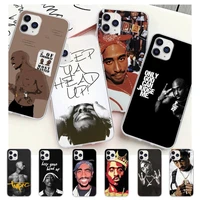 2pac tupac rapper singer transparent cell phone cover case for iphone 12 11 pro max xs x xr 7 8 6 6s plus 5 5s se 2020