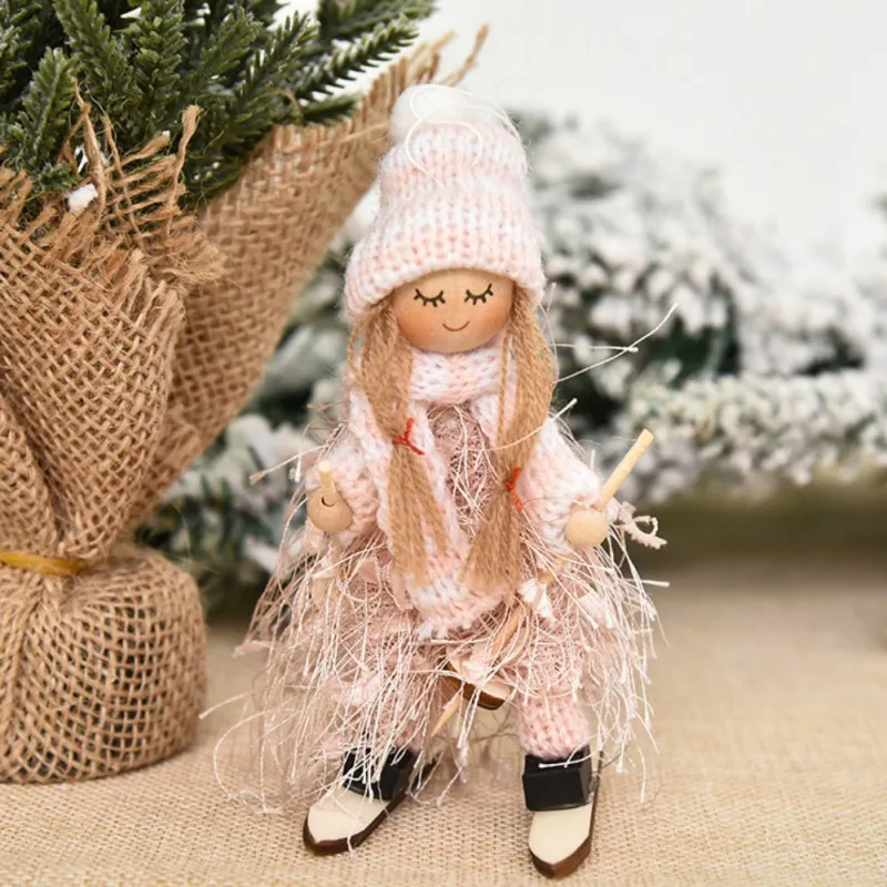Рождественские уникальные куклы рождественские креативные милые деревянные