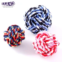 1pcs dog toys puppy chew teething cotton rope knot toys teeth cleaning pet playing ball outdoor training interactive toy