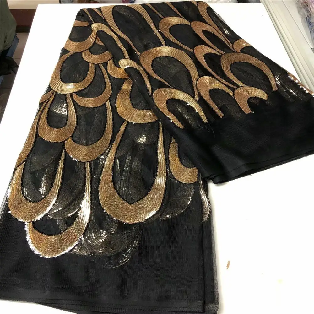 Африканские блестки сетчатые кружевные ткани 2020 высокая яркость королевский