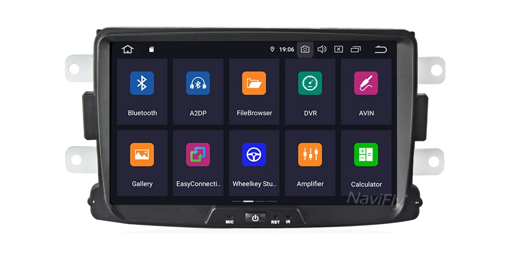 NaviFly ips экран DSP Android 9,0 Автомобильный мультимедийный плеер для Dacia Duster Logan Sandero Lada Xray 2 с Wifi gps навигационный микрофон