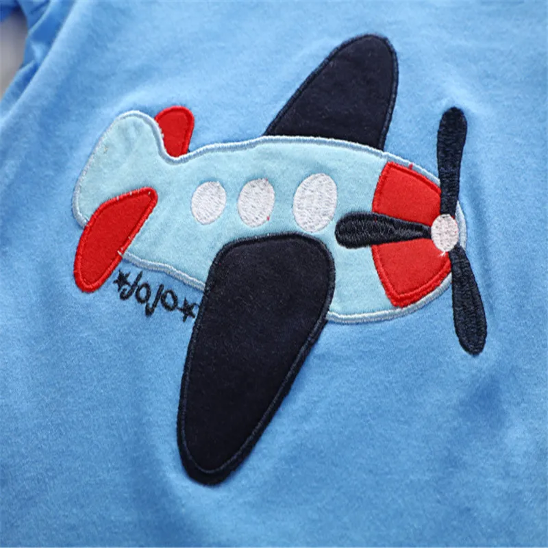 Футболка для мальчиков Jumping meters хлопковая со звездами на осень и весну модная