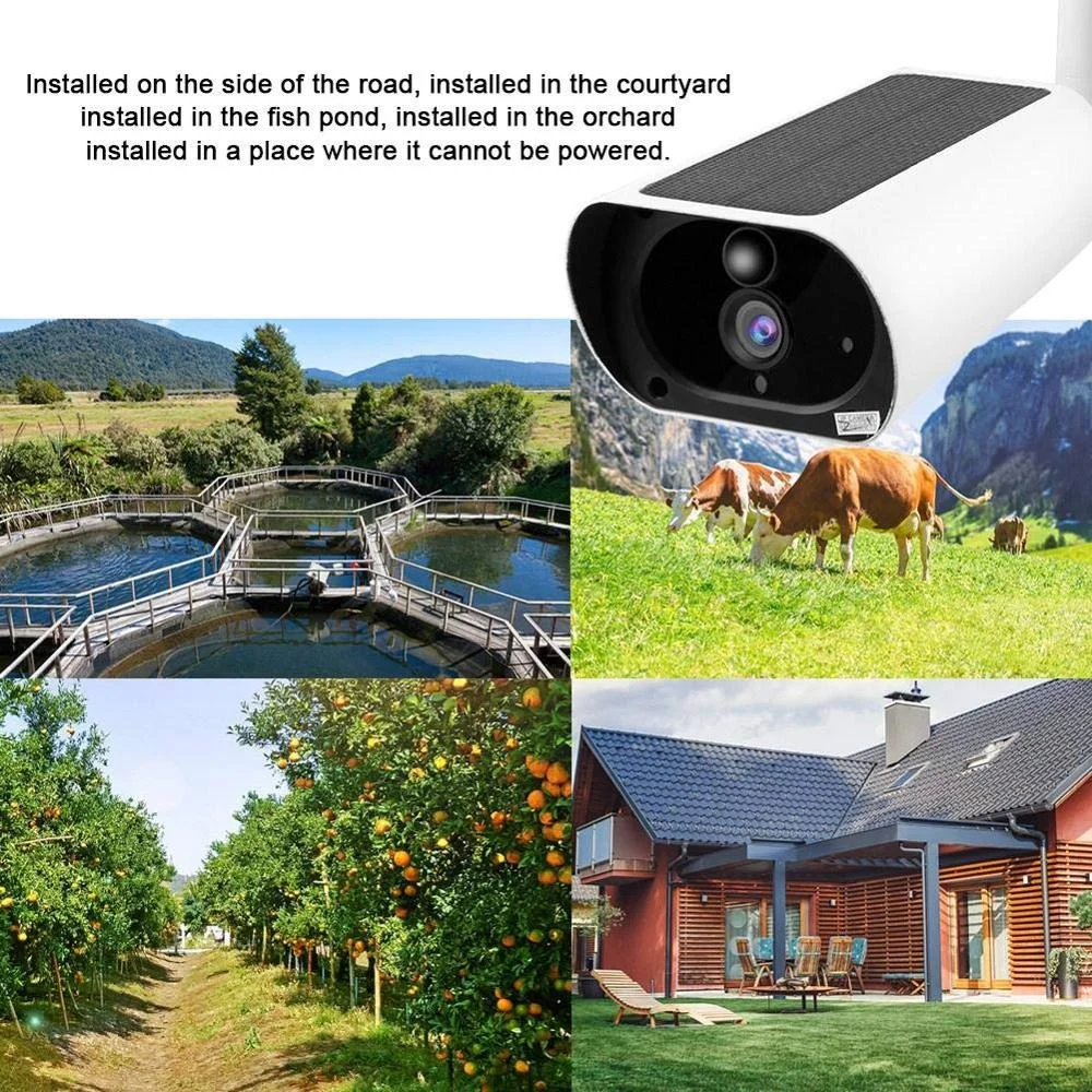 WakeView уличная HD 1080P Wi-Fi 4G Солнечная камера, охранное наблюдение, аудио домашняя камера безопасности, Wifi, водонепроницаемая, PIR APP IR