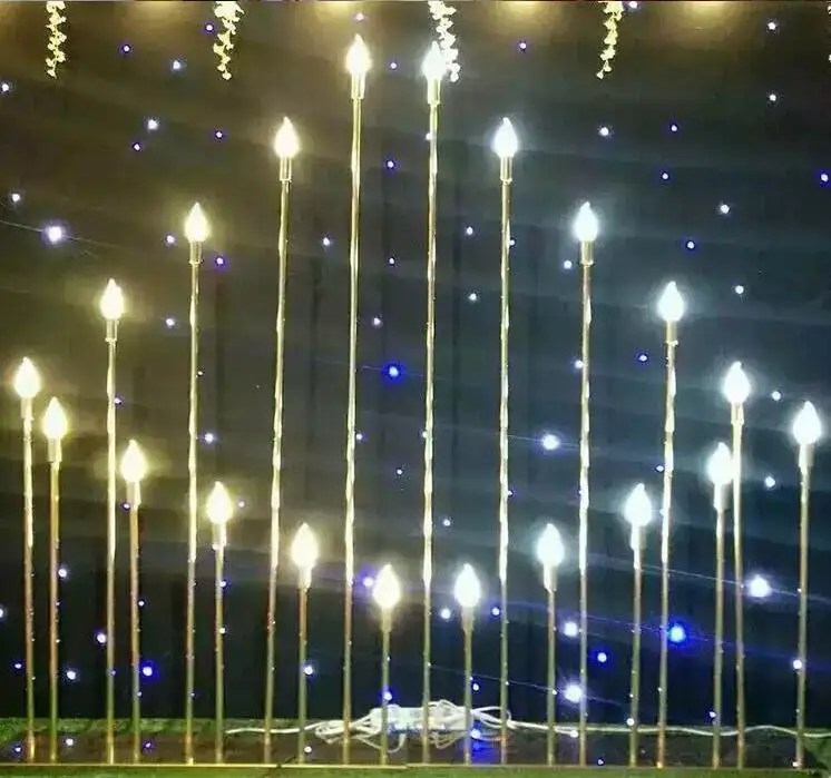 

LED light Metal walkway stand For Wedding backdrop Centerpiece 10 lamps wedding props
