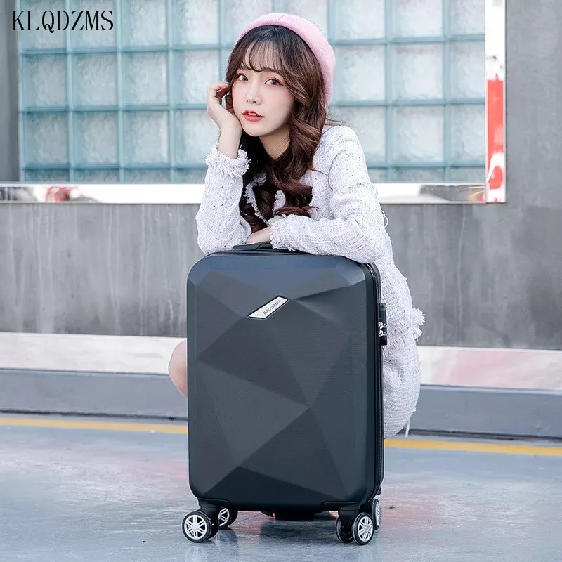 KLQDZMS 20&quot24inch Fashion ABS Rolling Luggage Spinner women Trolley Suitcase Travel bag On Wheel | Багаж и сумки