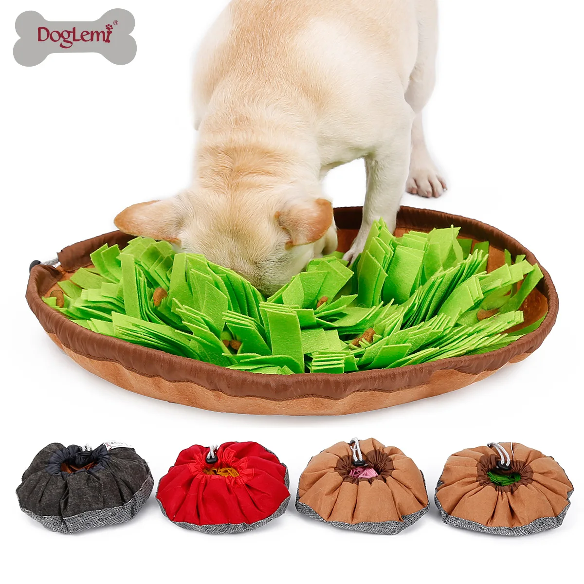 

Dog Snuffle Mat Pet Sniffing Training Blanket Detachable Fleece Pads Dog Mat Relieve Stress Nosework Puzzle Toy Pet Nose Pad
