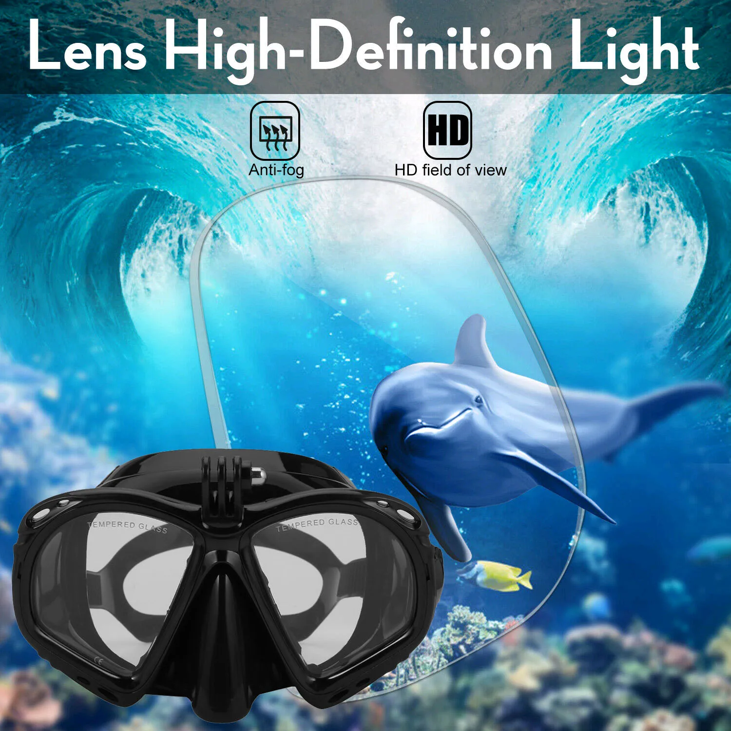 

Professional Camera Diving Goggles Underwater Diving Mask Swimming Diving Equipement For gopro Most Sport Camera Diving Goggles