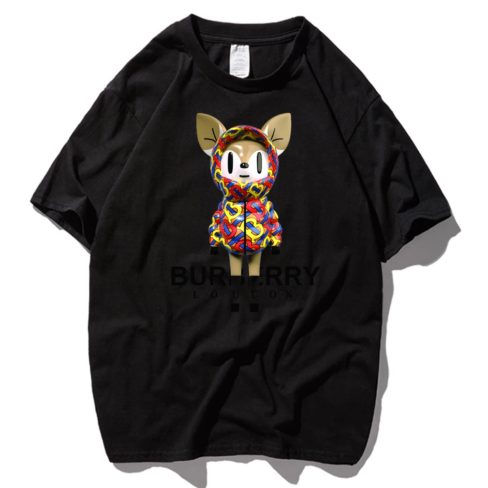 

Fashion round T-shirt shirt cotton summer breathable comfortable men and women's printed universal basic style Package mail