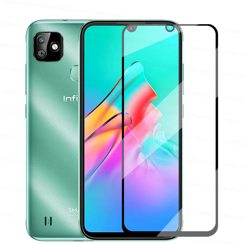 Pegamento total de vidrio templado para Infinix Smart HD 2021, Protector de pantalla para Infinix Smart HD 2021, pel&iacute;cula protectora para Smart HD 2021-0