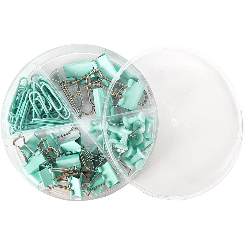 72/металлическая коробка Бумага зажим зажимы Канцелярский набор переплет