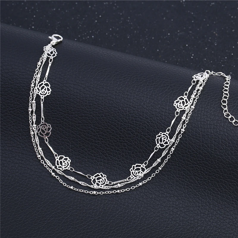 Женский браслет на ногу из стерлингового серебра 925 пробы летние пляжные