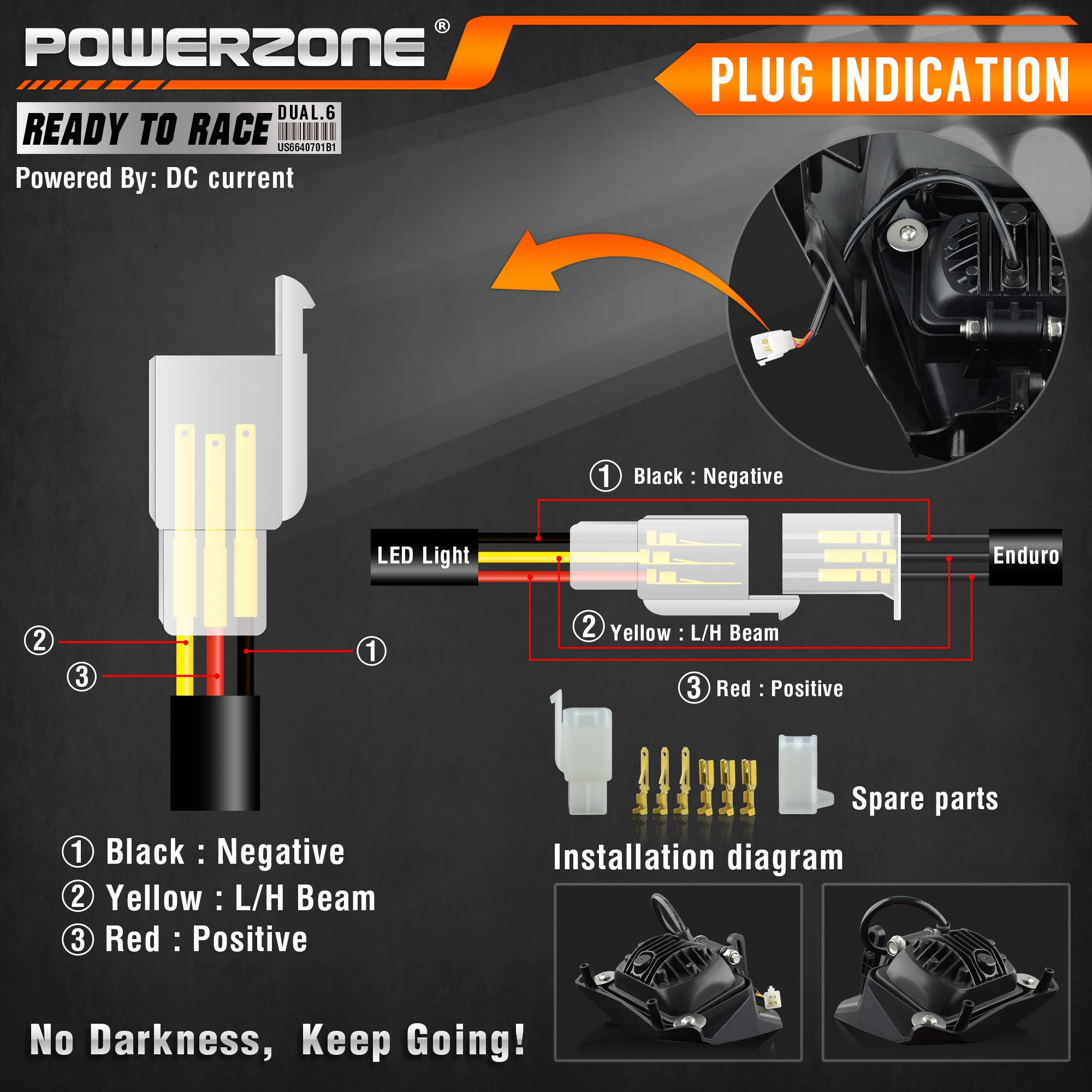 PowerZone мотоцикла светодиодный головной светильник обтекатель Supermoto для KTM SX EXC SXF MX - Фото №1