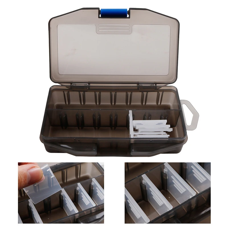 Ящик для рыболовных снастей съемный 10 ячеек крючки приманок отсеки чехол