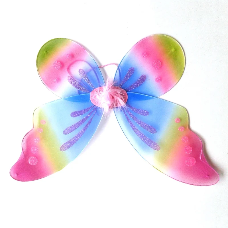 Детское разноцветное платье с крыльями бабочки для девочек Нарядное на Хэллоуин