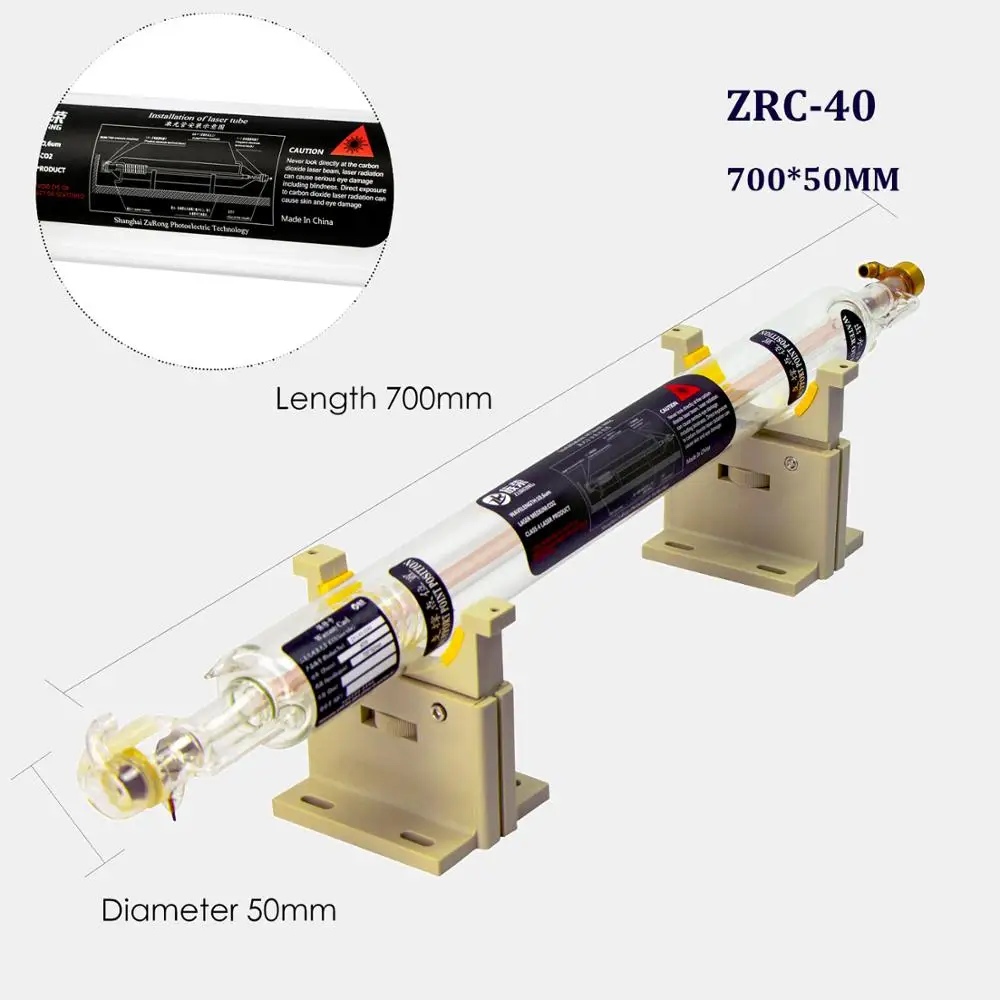 Хорошее качество 40 Вт Co2 лазерная трубка металлическая головка стеклянная зурун |