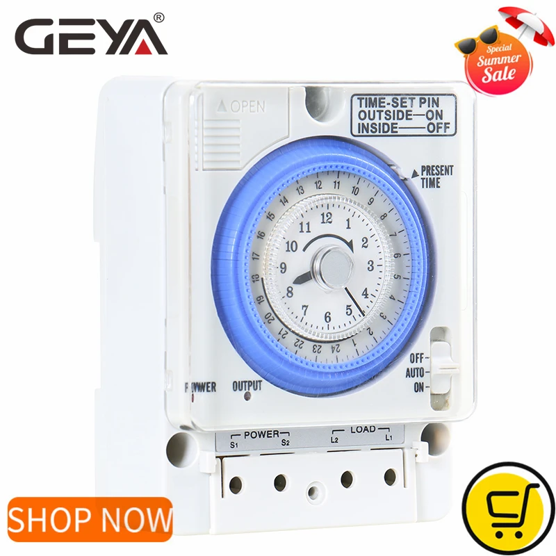 GEYA TB388 не Мощность отказ механический таймер на 24 часа с Батарея 100V 240V 15A реле