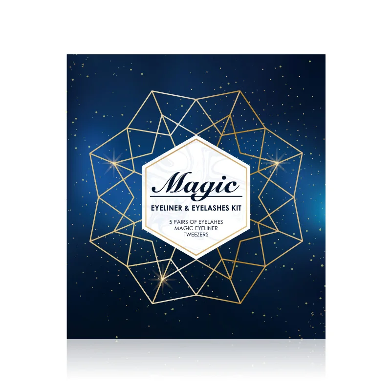 Набор 3D норковых магнитных/волшебных накладных ресниц жидкая подводка для глаз и