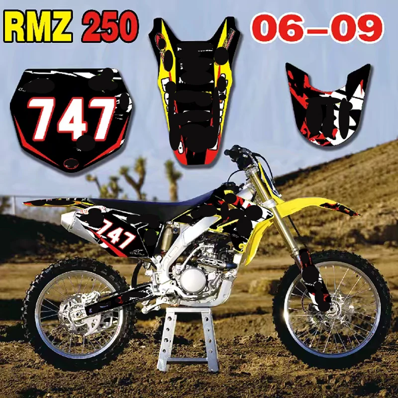 Графический фон с изображением мотоцикла для SUZUKI RMZ 250 RMZ250 RM250Z 2006 2007 2008 2009