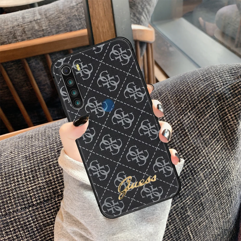 

G-Guessing America Luxury Brand Phone Case Cover Hull For XIAOMI Redmi 7 7a 8 8a 9 9a NOTE 6 7 8 8t 9 9s Pro Max 4X black Coque