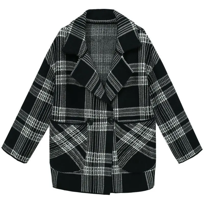 

Fall / winter 2020 new Plaid suit coat women's Korean version coat woolen short style versatile fashion
