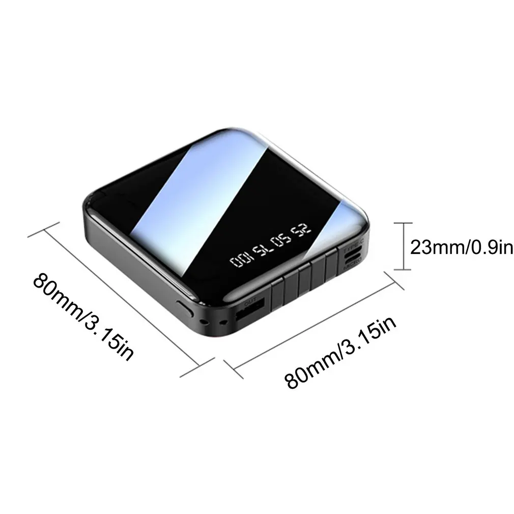 

Portable 20000 MAh Power Bank For smart phone Mini Power Bank Pover Bank Charger 3 Ports External Battery Poverbank