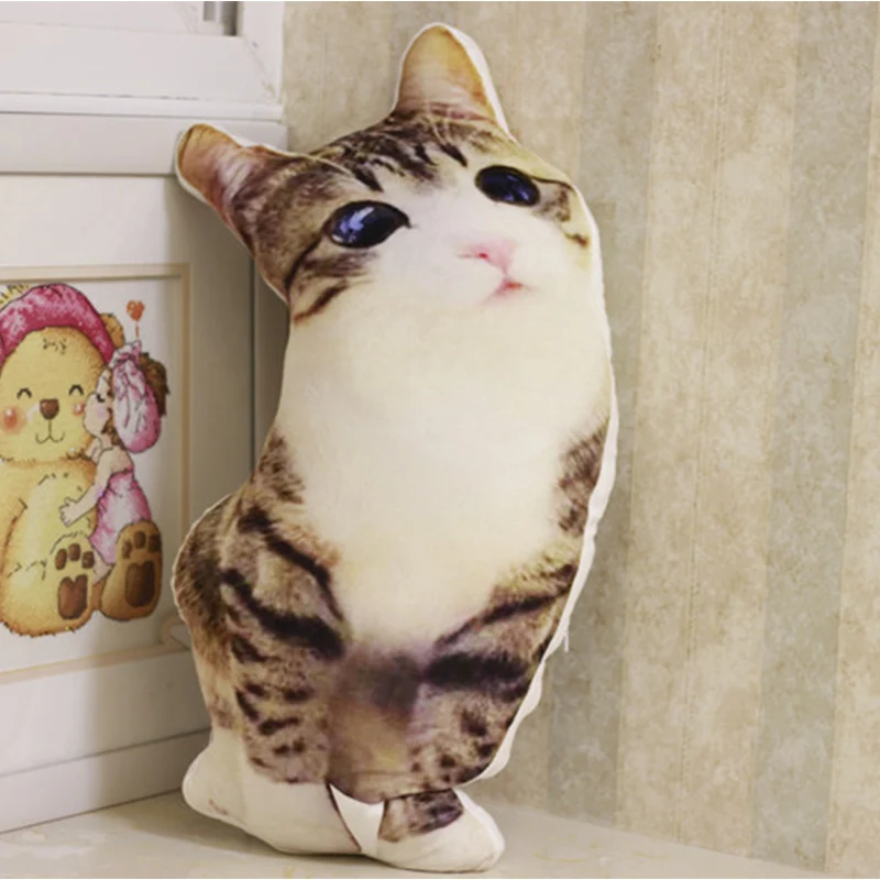 Мягкая подушка для животных забавные подушки коты принтом в виде