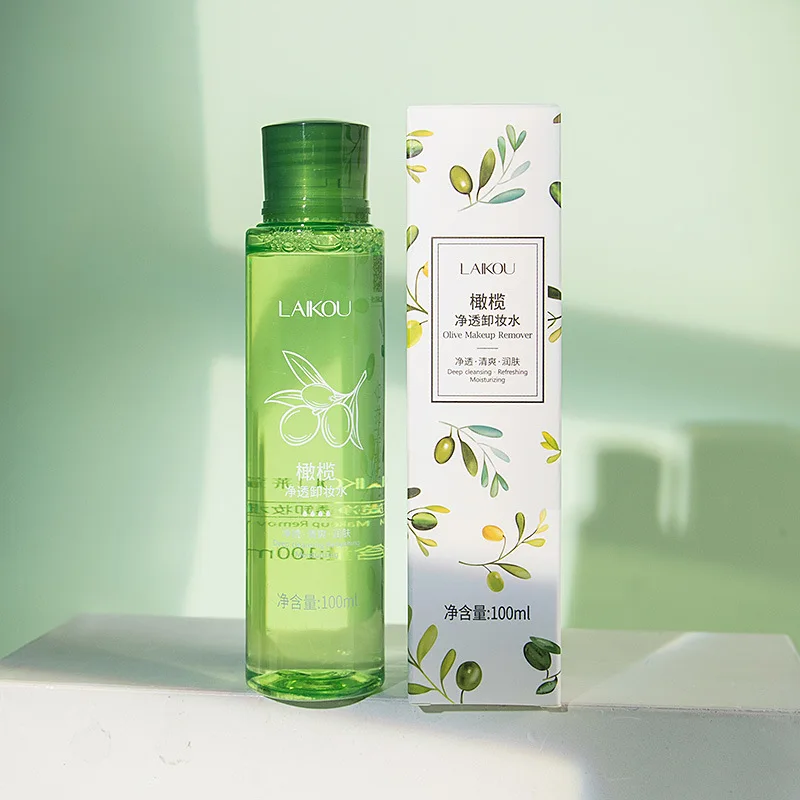 

Laikou olive makeup remover 100ml to clean face, eyes and lips