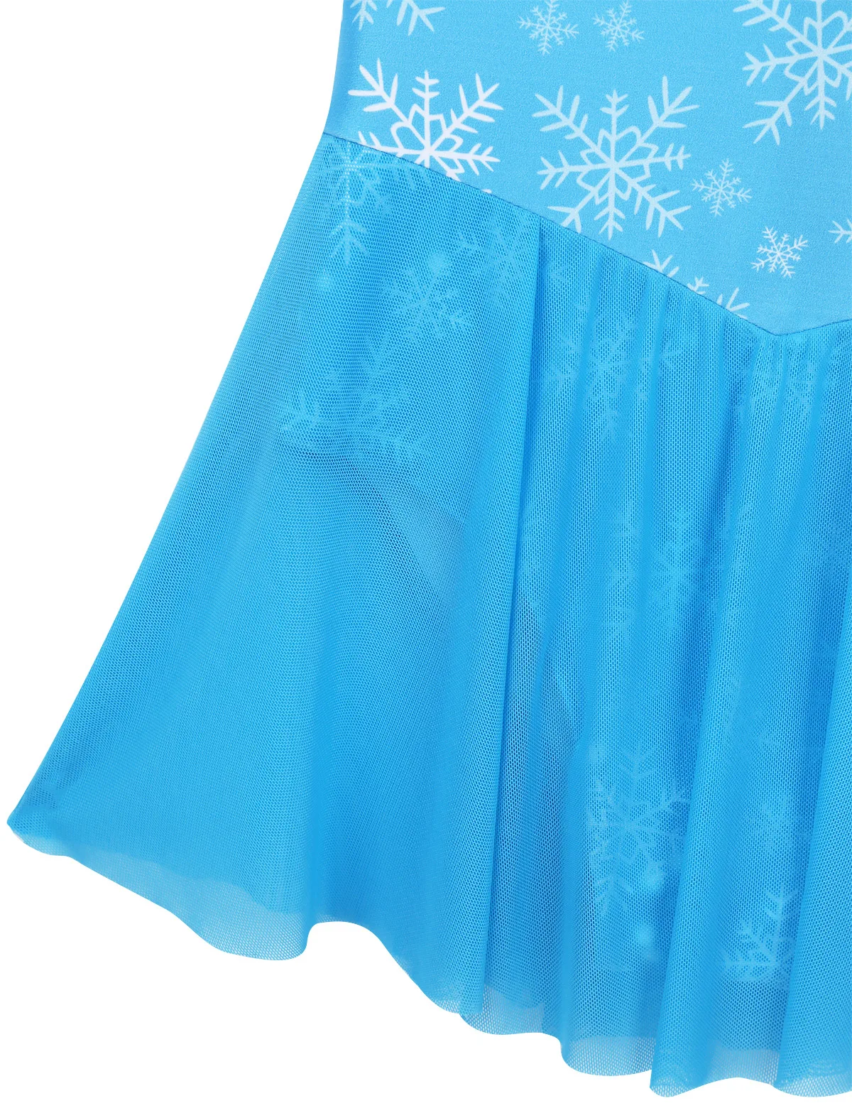 Детская Одежда для танцев без рукавов с узором Снежинки из сетчатой ткани одежда