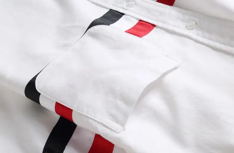 Модные брендовые рубашки TB THOM для мужчин Тонкая Повседневная рубашка с длинным