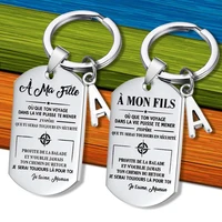 porte clef a mon fils a ma fille to my son daughter i love you forever inspirational gift steel keychains christmas noel jewelry