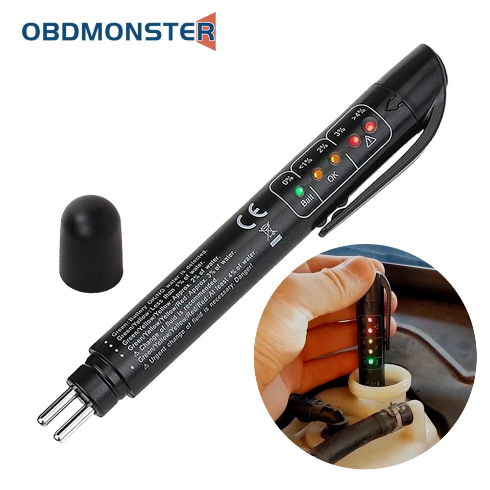 

Universal Brake Fluid Tester Pen Style Car Diagnostic Tools Fit for DOT 4.0 DOT 5.1 Oil Quality Testing