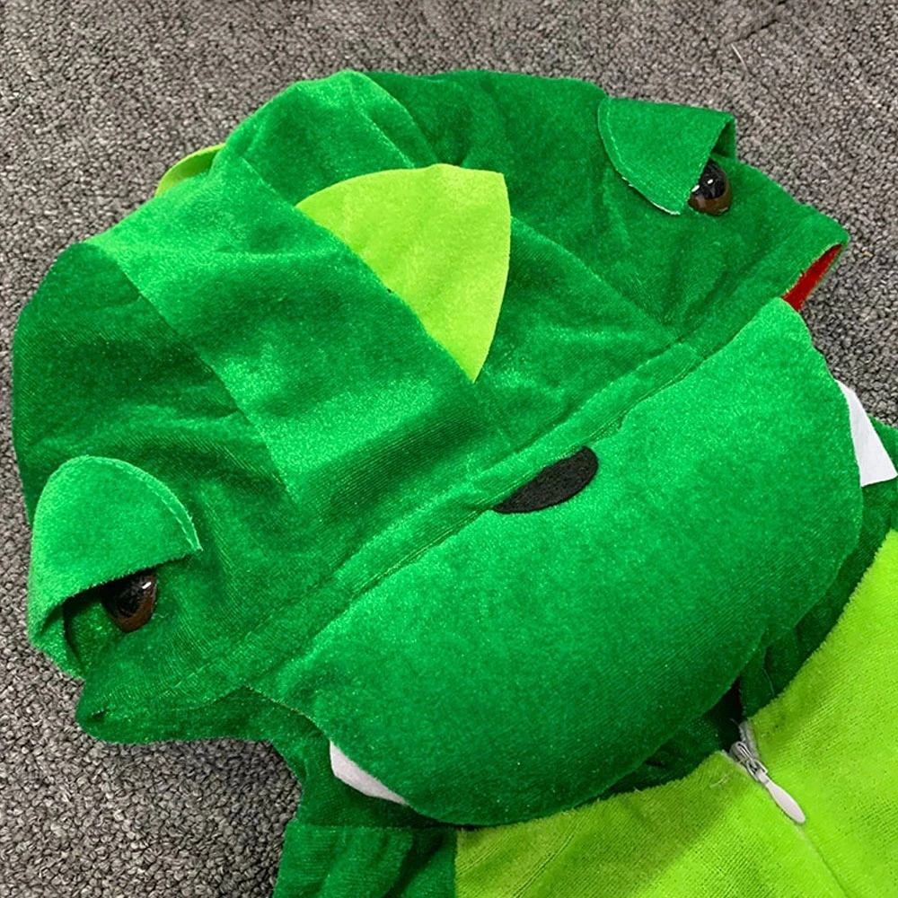 Животного Пижама с динозавром для детей зеленый короткий рукав костюм