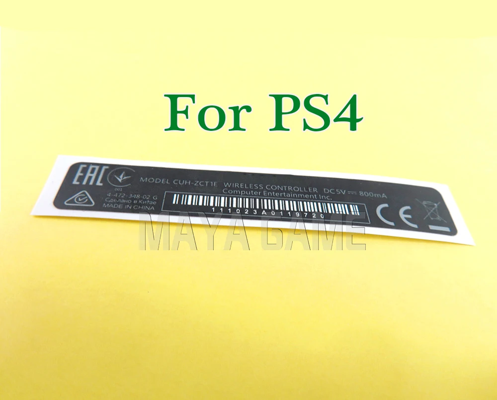 Для корпуса контроллера Playstation 4 PS4 Slim Black Back Mark Tag Paste Sticker Label Seals OEM 500 шт./лот|lot lot|lot