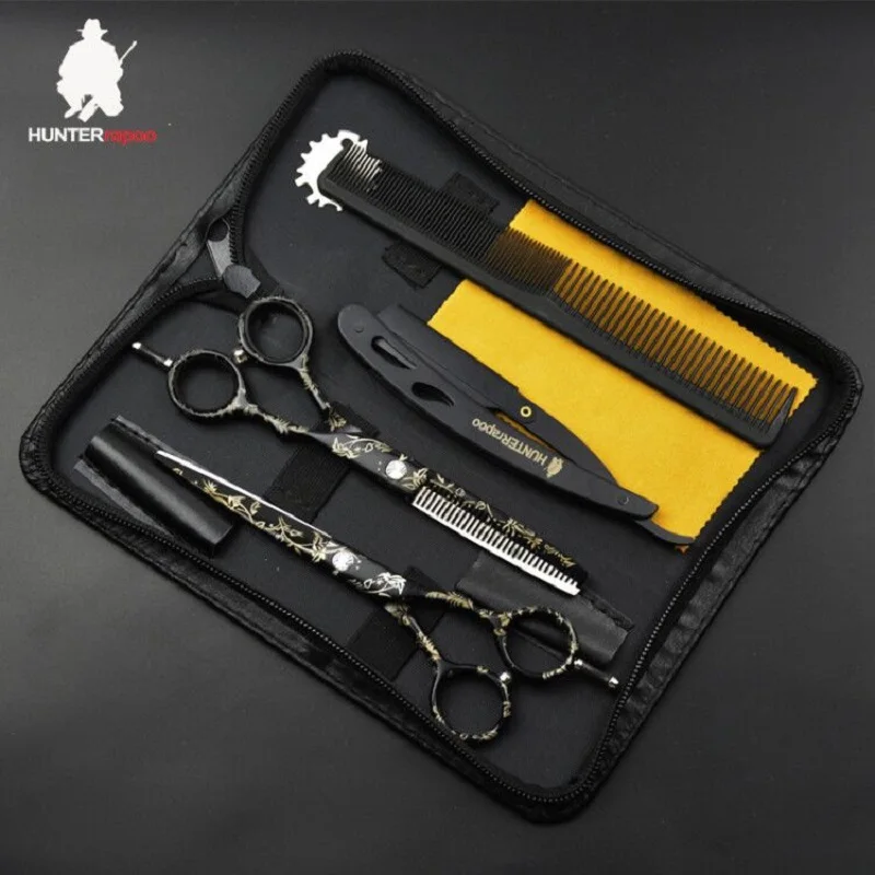 Набор ножниц для стрижки волос HT9140 из нержавеющей стали с кобальтом триммер