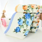 1 шт., женское полотенце с пионами, 34 х74 см