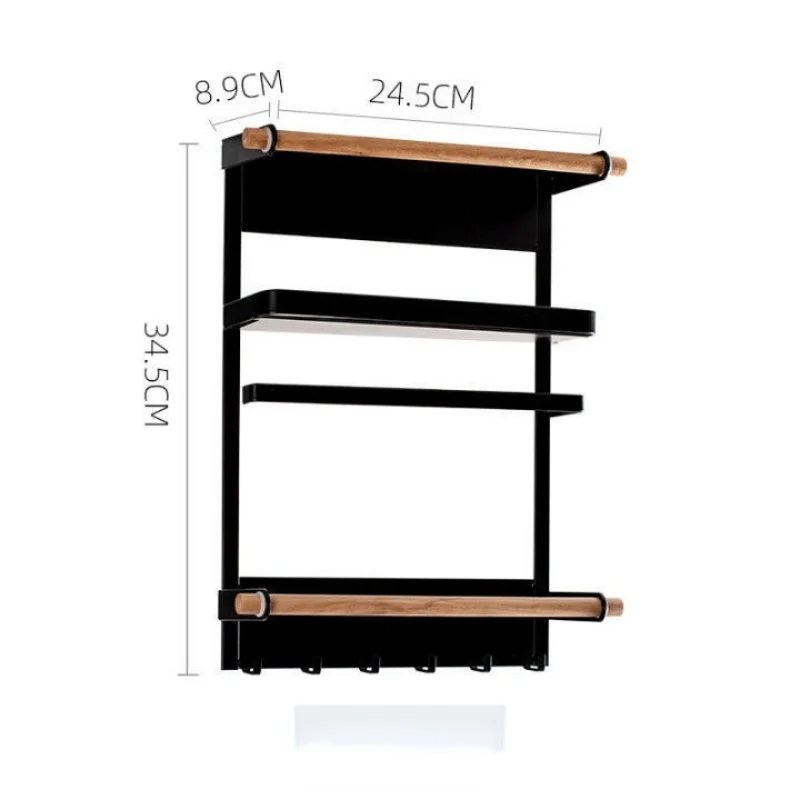 

Magnetic Refrigerator Shelf, Paper Towel Roll Holder, Magnetic Spice Storage Rack, Decorative Metal Shelf, Kitchen Organizer